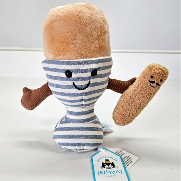 NEW Jellycat Amuseables Eggetha Egg & Lance Soldier Plush Authentic - Picture 1 of 4